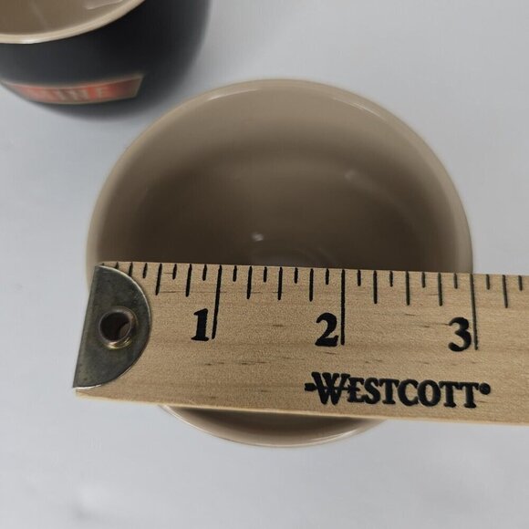 BAILEY'S Irish Cream Yours And Mine Black Ceramic Cups Set of 2 2.75" Collectors - Picture 8 of 9